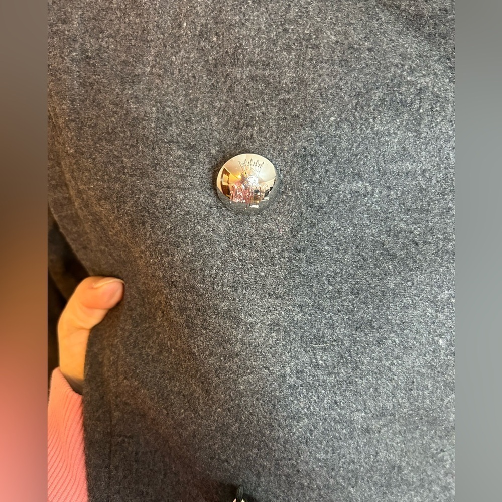 Ralph Lauren Gray Double Breasted Wool Peacoat - Picture 4 of 5